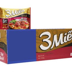 Thùng mì thịt bằm sa tế 3 Miền Gold Ăn liền gói 75g (30 gói)