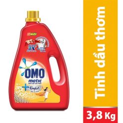 Nước giặt Omo Matic Cửa trên hương Comfort Tinh dầu thơm chai 3,8kg