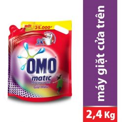 Nước giặt Omo Matic Cửa trên Giữ màu túi 2,4kg