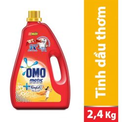 Nước giặt Omo Matic Cửa trên hương Comfort Tinh dầu thơm chai 2,4kg