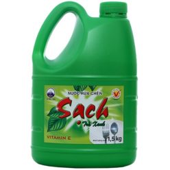 Nước rửa chén Net Sạch Vitamin E hương Trà xanh can 1,5kg
