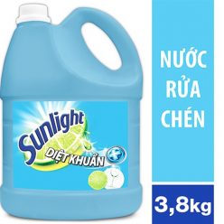 Nước rửa chén Sunlight Diệt khuẩn hương Chanh can 3,8kg