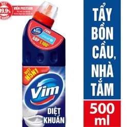 Nước tẩy bồn cầu, nhà tắm Vim Diệt khuẩn chai 500ml