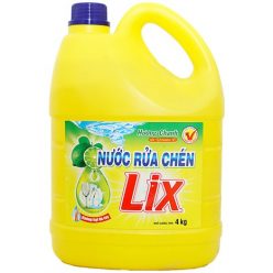 Nước rửa chén Lix Vitamin E hương Chanh can 4kg