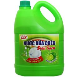 Nước rửa chén Lix Siêu sạch hương Chanh can 4kg