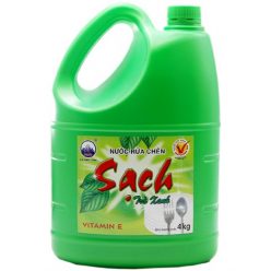 Nước rửa chén NET Sạch Vitamin E hương Trà xanh can 4kg
