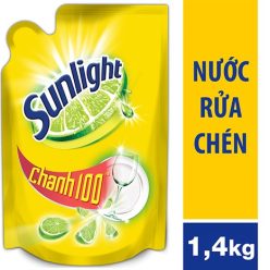 Nước rửa chén Sunlight Chanh 100 túi 1,4kg