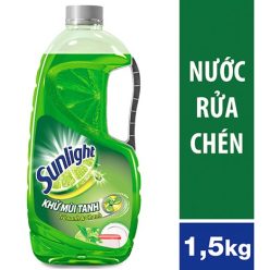 Nước rửa chén Sunlight hương Chanh Trà xanh chai 1,5kg