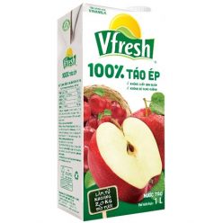 Nước ép táo Vfresh Không đường hộp 1lít