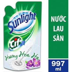  Nước lau sàn Sunlight Cif hương hoa Hạ túi 1kg
