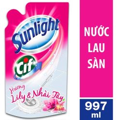 Nước lau sàn Sunlight Cif hương Lily Nhài Tây túi 1kg