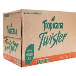 Thùng nước cam nguyên tép Twister chai 455ml (24 chai)