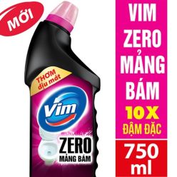 Nước tẩy bồn cầu Vim Zero mảng bám Hồng chai 750ml