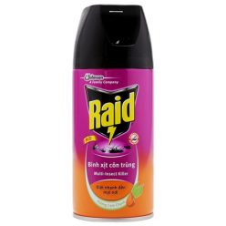 Bình xịt côn trùng Raid hương Cam chanh chai 300ml