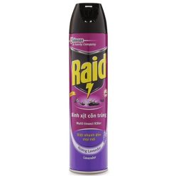 Bình xịt côn trùng Raid hương Lavender chai 600ml