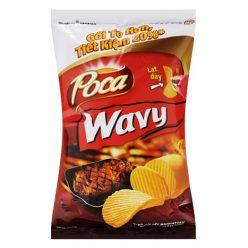 Snack khoai tây Poca Wavy vị bò bít tết 110g