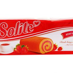 Bánh bông lan cuộn kem dâu Solite 360g (20 cái)