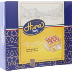 Bánh bông lan kem bơ sữa Hura 168g (6 cái)