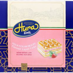 Bánh bông lan kem dâu Hura 168g (6 cái)