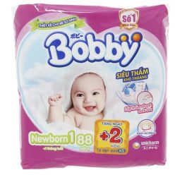 Miếng lót Bobby Newborn 1 cho bé dưới 1 tháng (88 miếng)