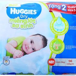 Miếng lót Huggies Dry Newborn 1 cho bé dưới 1 tháng (56 miếng)