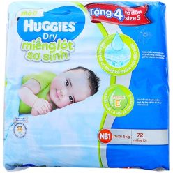 Miếng lót Huggies Dry Newborn 1 cho bé dưới 1 tháng (72 miếng)