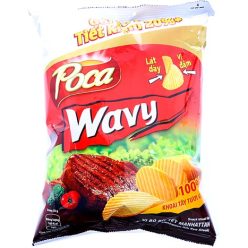 Snack khoai tây Poca Wavy vị bò bít tết 54g