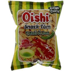 Snack tôm Oishi vị muối ớt xanh 45g