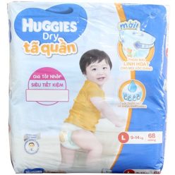 Tã quần Huggies Dry size L cho bé 9 - 14kg (68 miếng)